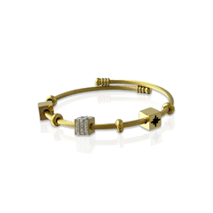 Küp Altın Kelepçe Charm Bileklik