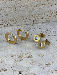 İkili Altın Küpe Seti