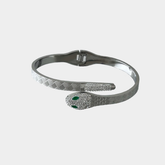 Yılan Gümüş Kelepçe Bileklik