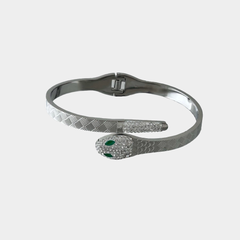Yılan Gümüş Kelepçe Bileklik