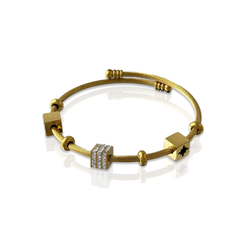 Küp Altın Kelepçe Charm Bileklik