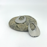 Oval Halka Gümüş Küpe