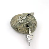 Sallanan Yılan Gümüş Küpe