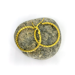 Klasik Burgu Orta Halka Altın Küpe