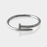 Çivi Kelepçe Gümüş Bileklik