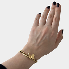 Kelebek Zincir Altın Bileklik