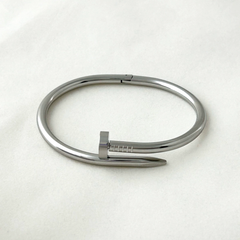 Çivi Kelepçe Gümüş Bileklik