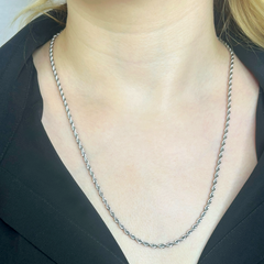 Burgu Uzun Gümüş Kolye