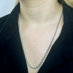 Burgu Uzun Gümüş Kolye