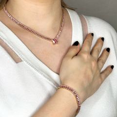 Suyolu Pembe Altın Bileklik