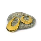 Oval Halka Altın Küpe