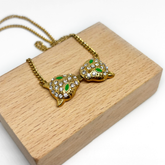 Kaplan Altın Taşlı Kolye