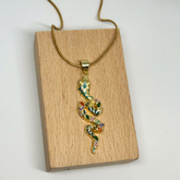 Renkli Yılan Uzun Altın Kolye