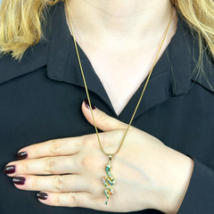 Renkli Yılan Uzun Altın Kolye