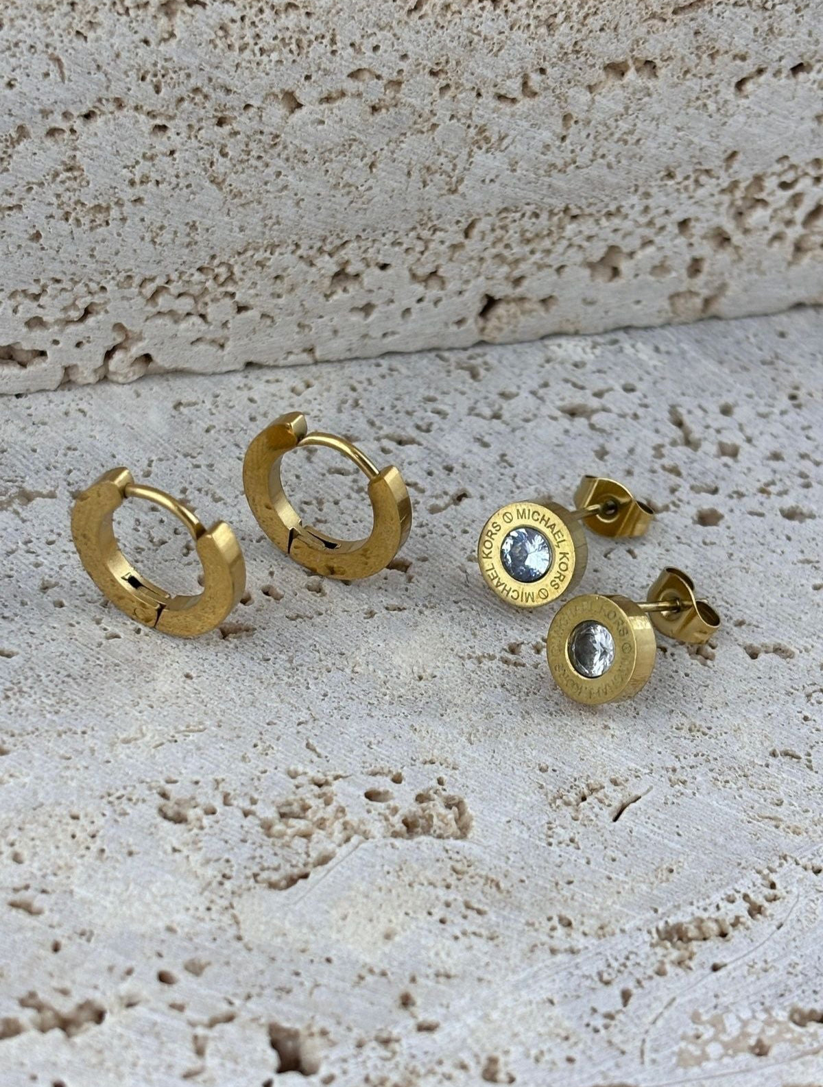 İkili Altın Küpe Seti