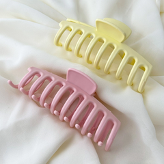 Sarı Pembe XL Saç Mandal Toka Seti