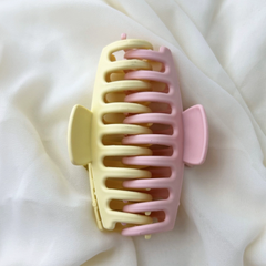 Sarı Pembe XL Saç Mandal Toka Seti