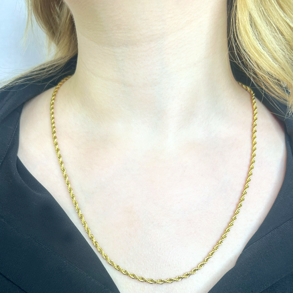 Klasik Burgu Uzun Altın Kolye