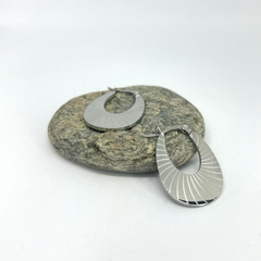 Oval Halka Gümüş Küpe