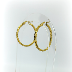 Klasik Burgu Orta Halka Altın Küpe