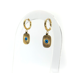 Nazar Plaka Altın Küpe