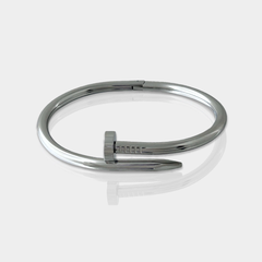 Çivi Kelepçe Gümüş Bileklik