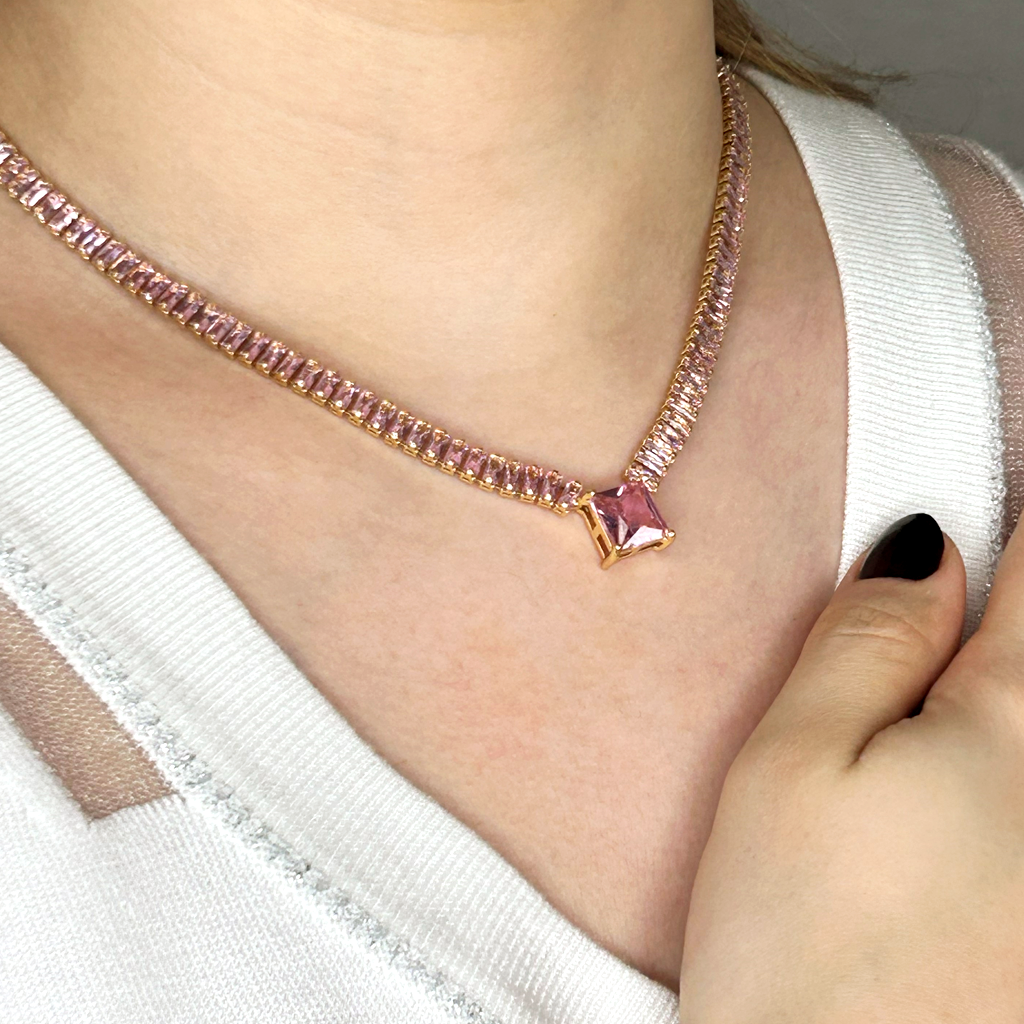 Suyolu Pembe Altın Kolye