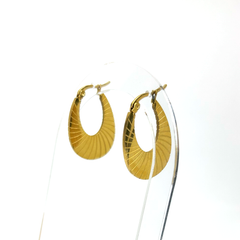 Oval Halka Altın Küpe