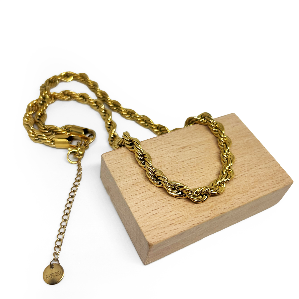 Burgu Kalın Kısa Altın Kolye