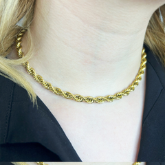 Burgu Kalın Kısa Altın Kolye