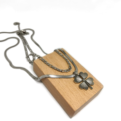 İtalyan Yonca Gümüş Kolye