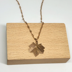 Çınar Yaprağı Rose Gold Kolye